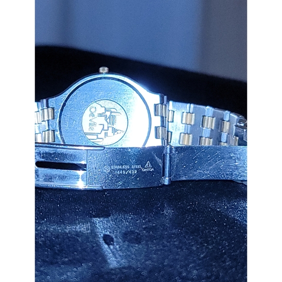 Omega Deville Watch Round Quartz White Date Swiss Made Vintage - Picture 7 of 8